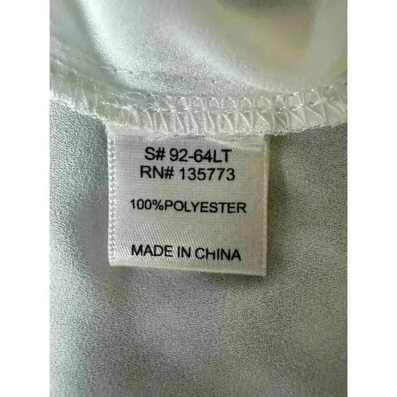 OLIVACEOUS CREAM POLY TANK TOP HOOK CLOSURE AT LOW V NECK LINE SIZE LARGE - Picture 11 of 12